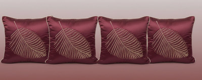 Vornexa Velvet Cushions & Pillows Cover(40 cm*40 cm, Pack of 4, Red)