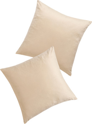 THE CONVERSION Velvet Cushions Cover(Pack of 2, 40 cm*40 cm, Cream)