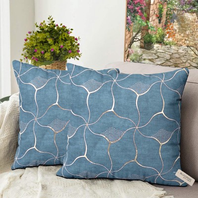 Bluegrass Velvet Cushions & Pillows Cover(Pack of 2, 60 cm*60 cm, Blue)