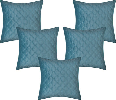 VHC Velvet Cushions Cover(40 cm*40 cm, Pack of 5, Blue)