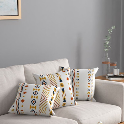 Urban Space Cotton Cushions Cover(40.64 cm*40.64 cm, Pack of 5, Multicolor)