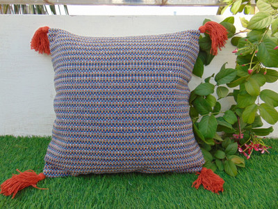 shears Cotton Cushions Cover(45 cm*45 cm, Pack of 2, Blue)