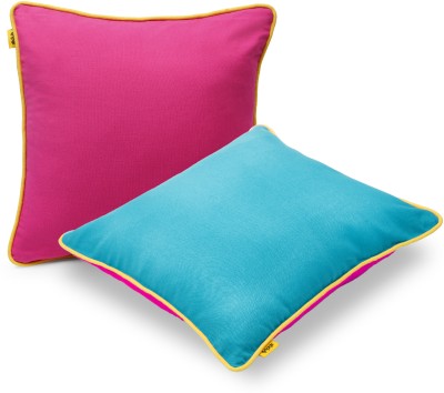 10club Plain Cushions Cover(40.64 cm*40.64 cm, Pink, Blue)