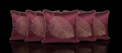 Vornexa Velvet Cushions & Pillows Cover(40 cm*40 cm, Pack of 5, Red)