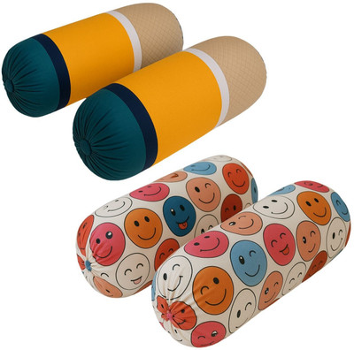 MSKtrend Cotton Bolsters Cover(81.28 cm*40.64 cm, Pack of 4, Multicolor)