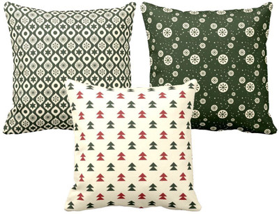 TheYaYaCafe Cotton Cushions Cover(50.8 cm*50.8 cm, Pack of 3, Multicolor)