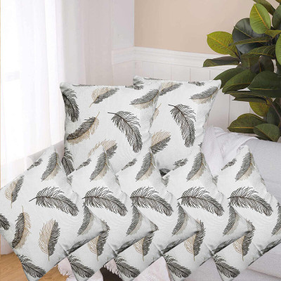 Hims Polyester Cushions Cover(50 cm*50 cm, Pack of 7, Brown)