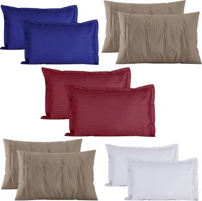 MSKtrend Cotton Pillows Cover(68.58 cm*43.18 cm, Pack of 10, Blue, Beige, Red, White)