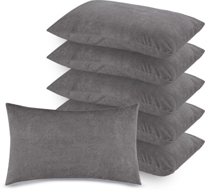 Mattress Protector Cotton Pillows Cover(46 cm*72 cm, Pack of 6, Grey)