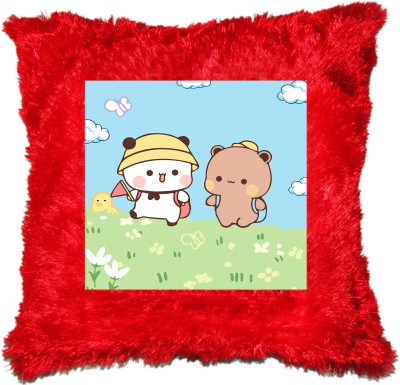 Asha Gifts Printed Cushions & Pillows Cover(40 cm*40 cm, Red)