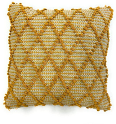 MY HOME Cotton Cushions & Pillows Cover(40 cm*40 cm, Pack of 2, Yellow)