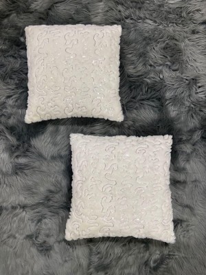 Casanest Fur Cushions Cover(Pack of 2, 61 cm*61 cm, Ivory)