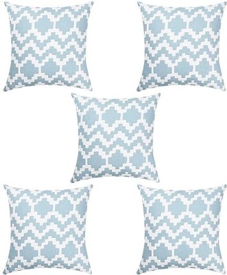 NWF Printed Cushions Cover(Pack of 5, 10 cm*15 cm, Blue)