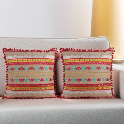 DecoGhar Cotton Cushions & Pillows Cover(Pack of 2, 40 cm*40 cm, Multicolor)