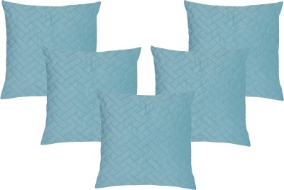 Flipkart SmartBuy Velvet Cushions Cover(Pack of 5, 41 cm*41 cm, Light Blue)