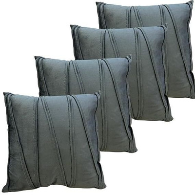 A&A Fabrics Polyester, Velvet Cushions & Pillows Cover(45.72 cm*45.72 cm, Pack of 4, Grey)
