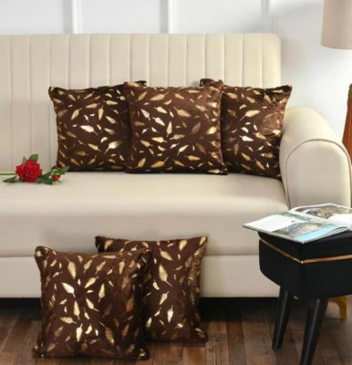 RADRUGS Fur Cushions Cover(Pack of 5, 40 cm*40 cm, Brown)