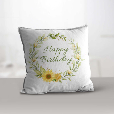 eCraftIndia Polyester Cushions Cover(30.48 cm*30.48 cm, White)