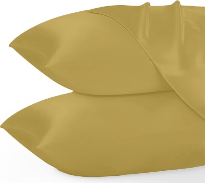 MeckHome Culture Satin Pillows Cover(Pack of 2, 45.72 cm*71.12 cm, Gold)