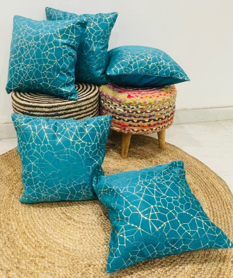 OMOVERSEAS Abstract Cushions Cover(Pack of 5, 40 cm*40 cm, Blue)