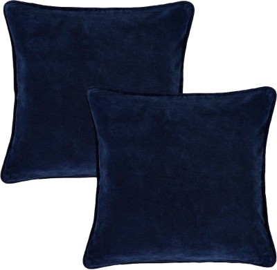 AMITRA Velvet Cushions Cover(Pack of 2, 55 cm*55 cm, Dark Blue)