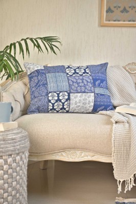 NeedlesPlay Printed Cushions & Pillows Cover(40 cm*60 cm, Blue)