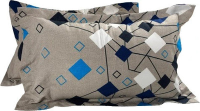 Blissful Creations Cotton Pillows Cover(69 cm*43 cm, Pack of 2, Grey)