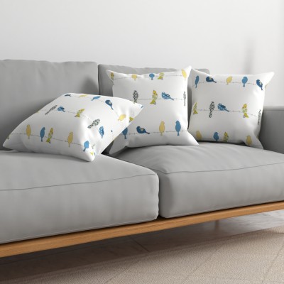 Urban Space Cotton Cushions Cover(Pack of 5, 40.64 cm*40.64 cm, Blue)