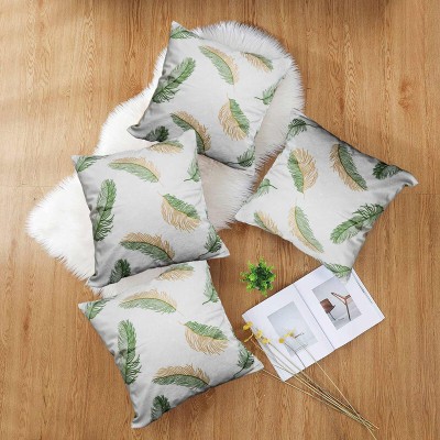 Hims Polyester Cushions Cover(Pack of 4, 30 cm*30 cm, Green)