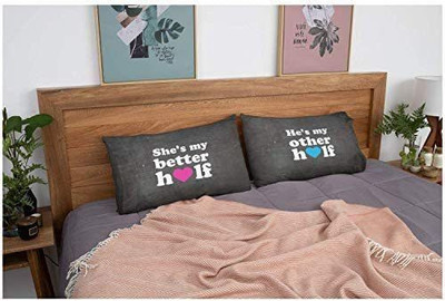 TheYaYaCafe Velvet Pillows Cover(44 cm*69 cm, Pack of 2, Black)