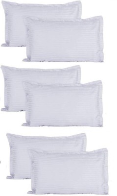 Outlay Home Polyester Pillows Cover(Pack of 6, 70 cm*45 cm, White)