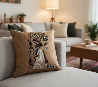 Casanest Linen Cushions Cover(41 cm*41 cm, Pack of 5, Brown)