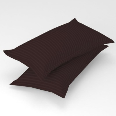 Urban Arts Microfiber Pillows Cover(Pack of 2, 43 cm*68 cm, Brown)