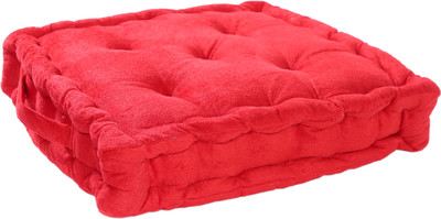MonarchHomeArt Cotton Cushion Pack of 1 Solid(Red)