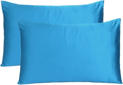 Oussum Plain Pillows Cover(Pack of 2, 45.72 cm*68.5 cm, Light Blue)