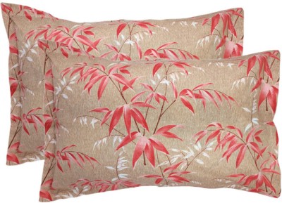 sagun Floral Pillows Cover(Pack of 2, 45 cm*65 cm, Red)