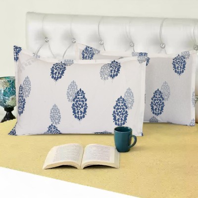 CAPUA Cotton Pillows Cover(Pack of 2, 46 cm*72 cm, Light Blue)