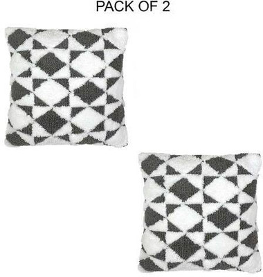 Nipun International Polyester Cushions Cover(40.64 cm*40.64 cm, Pack of 2, Grey)
