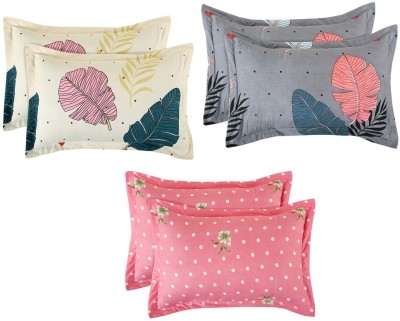 Crafteal Cotton Pillows Cover(Pack of 6, 43 cm*69 cm, Multicolor)