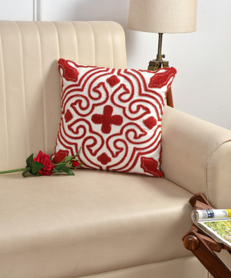 JOGESONS Cotton Cushions & Pillows Cover(Pack of 2, 40 cm*40 cm, Red)