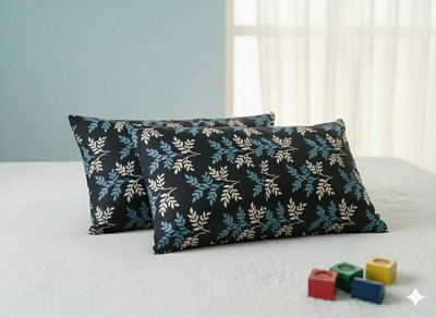 Laxmi Enterprises Silk Cushions & Pillows Cover(Pack of 2, 38 cm*64 cm, Black)