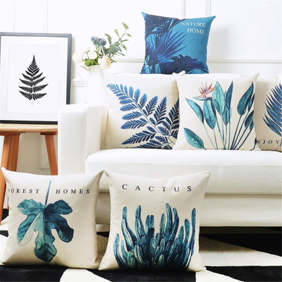 AEROHAVEN Polyester Cushions Cover(Pack of 5, 45 cm*45 cm, Dark Blue)