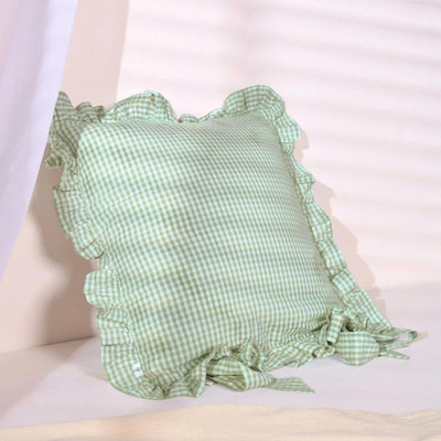 Sleepy Threads Cotton Cushions Cover(40 cm*40 cm, Green)