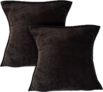 Dulhan Velvet Cushions Cover(60 cm*60 cm, Pack of 2, Brown)
