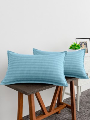 KUBER INDUSTRIES Striped Pillows Cover(Pack of 2, 75 cm*48 cm, Blue)