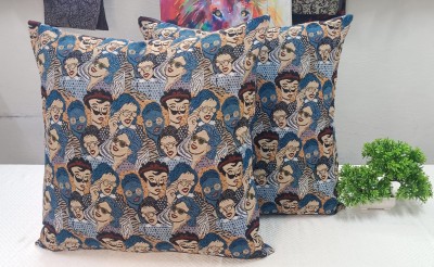 Real Desi Cartoon Cushions & Pillows Cover(Pack of 2, 60 cm*60 cm, Blue)