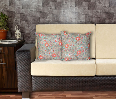 Texstylers Cotton Cushions Cover(50.8 cm*50.8 cm, Pack of 2, Red)