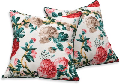 DIGITRENDZZ Floral Cushions Cover(Pack of 2, 40 cm*40 cm, Maroon)