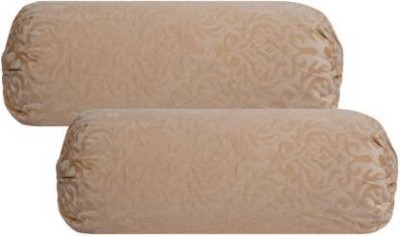 DNK TREND Velvet Cushions & Bolsters Cover(Pack of 2, 82 cm*40 cm, Beige)