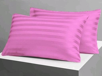 Decor Home Cotton Pillows Cover(80 cm*50 cm, Pack of 2, Pink)